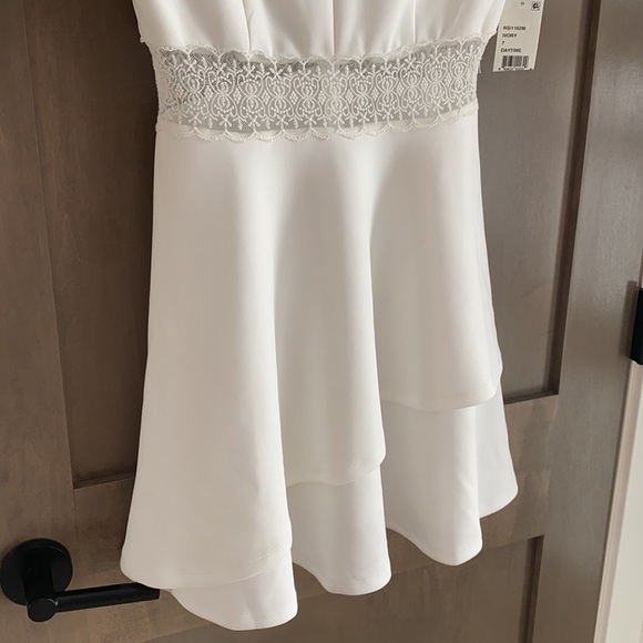 Crystal Doll White Mini Fit & Flare Party Dress Size 7 NWT - Picture 6 of 13